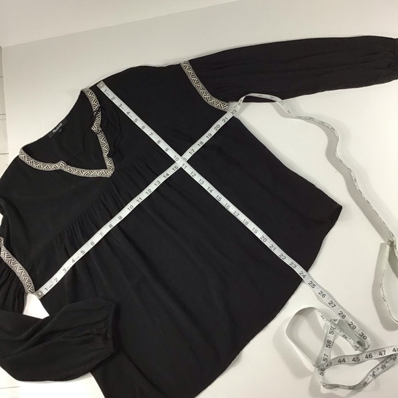 Madewell Blouson-Sleeve Black Top - Picture 8 of 8